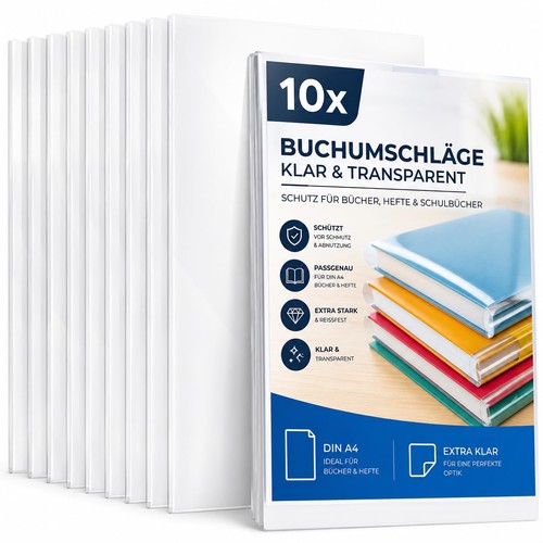 10x buchumschlag din - din, a4