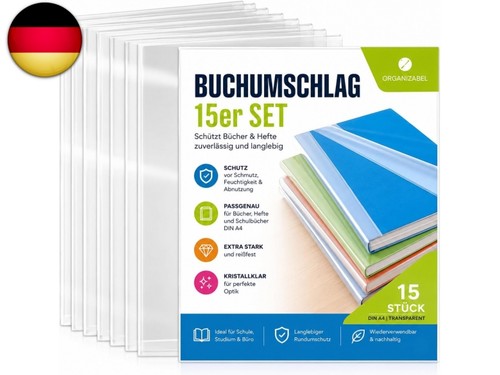 15x buchumschlag din - 15x,