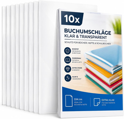 10x buchumschlag din für - a4,