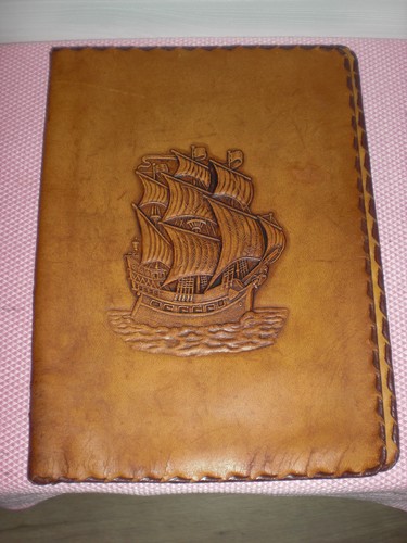 Vintage leather book - leather,